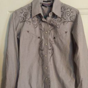 Brooks and Dunn Panhandle Slim Western Shirt Women's Size M